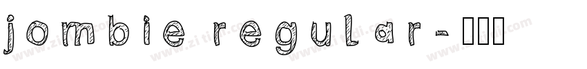 jombie regular字体转换